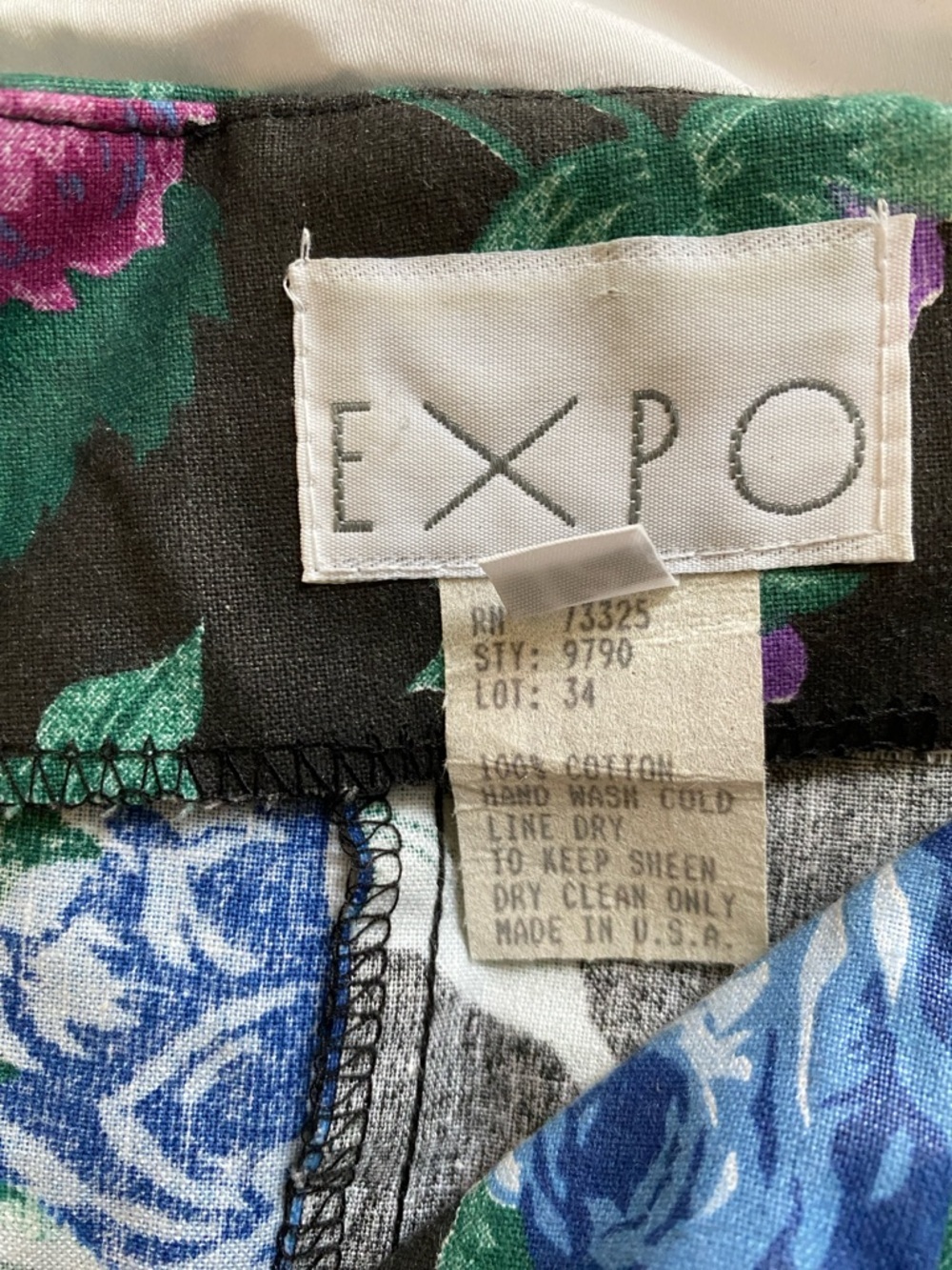 Vintage Expo Black Floral Off-Shoulder Dress with Puffed Sleeves - Picture 15 of 15